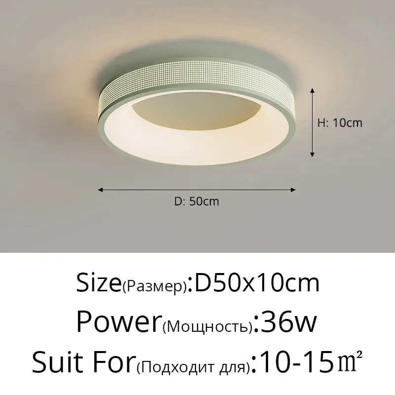 QIYI Jommen Circle Square Cream Style LED Ceiling Light