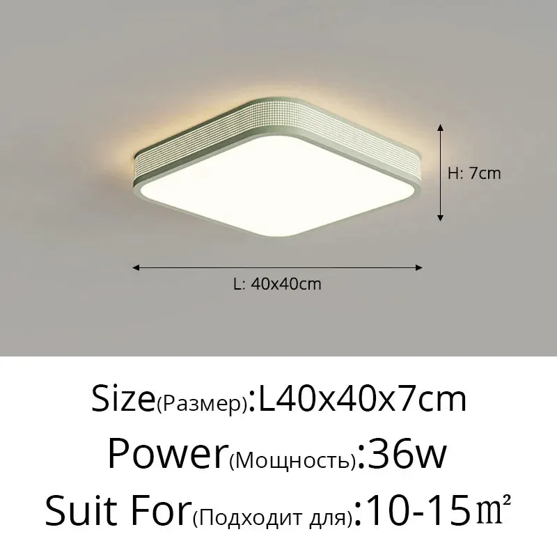 QIYI Jommen Circle Square Cream Style LED Ceiling Light