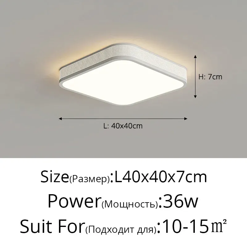 QIYI Jommen Circle Square Cream Style LED Ceiling Light