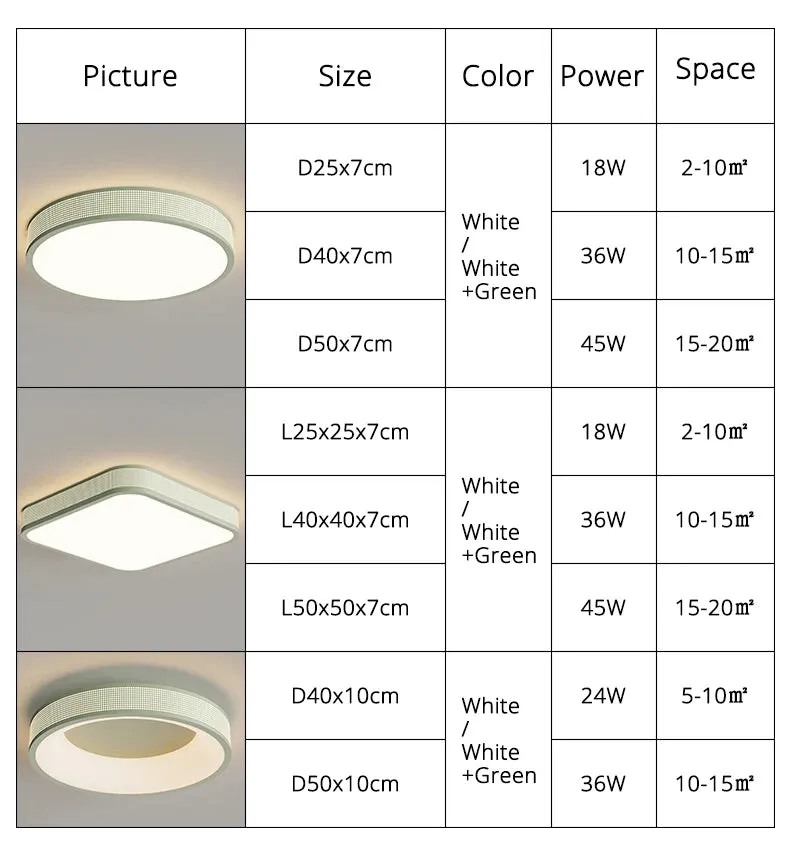 QIYI Jommen Circle Square Cream Style LED Ceiling Light