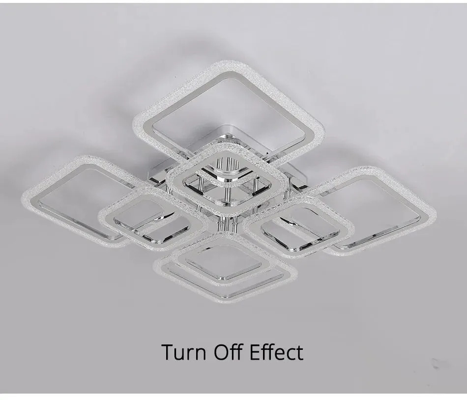 QIYI Kaoli Chrome Modern LED Ceiling Chandelier Remote Dimmable