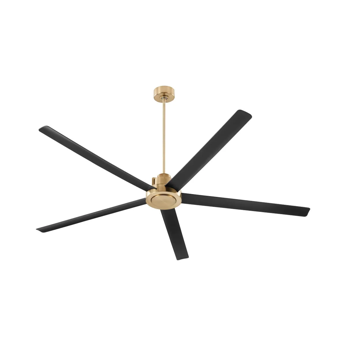 REVEL 80" CEILING FAN- AGED BRASS/ MATTE BLACK