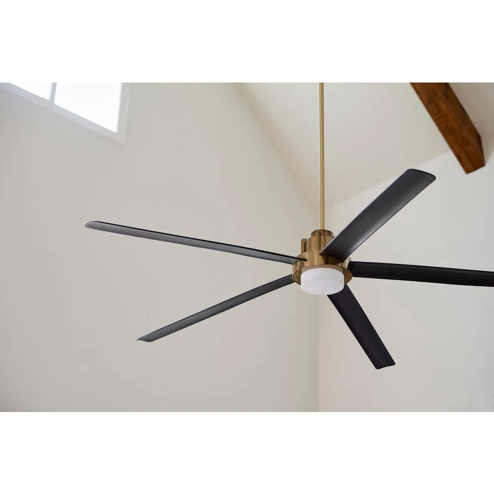 REVEL 80" CEILING FAN- AGED BRASS/ MATTE BLACK