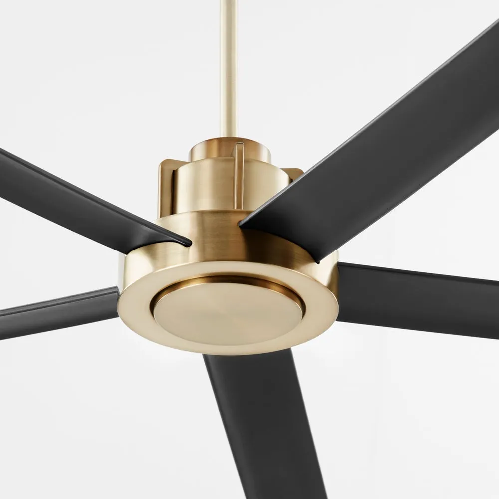 REVEL 80" CEILING FAN- AGED BRASS/ MATTE BLACK