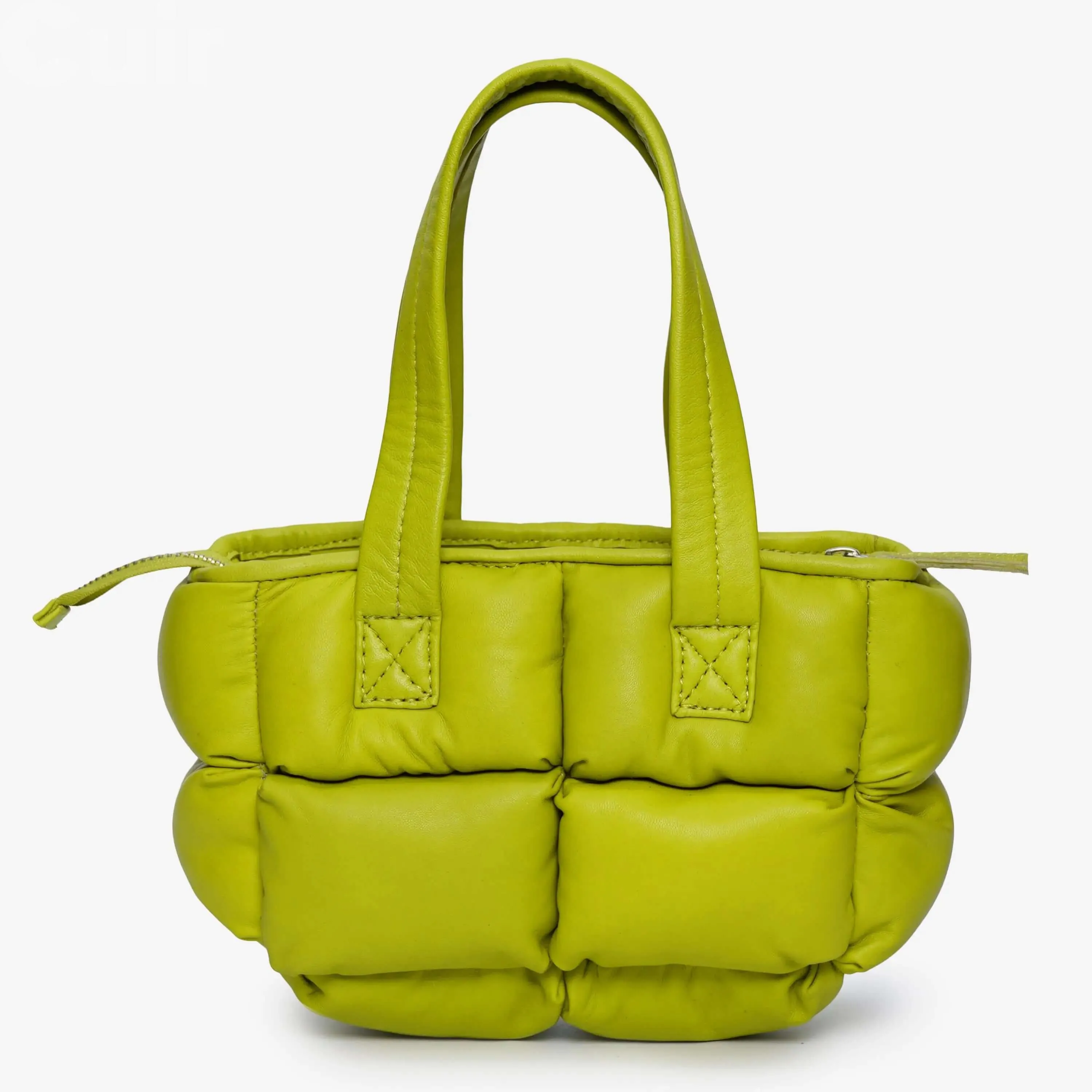 Small Lime Green Leather Cross body Bag | Stylish Compact Accessory