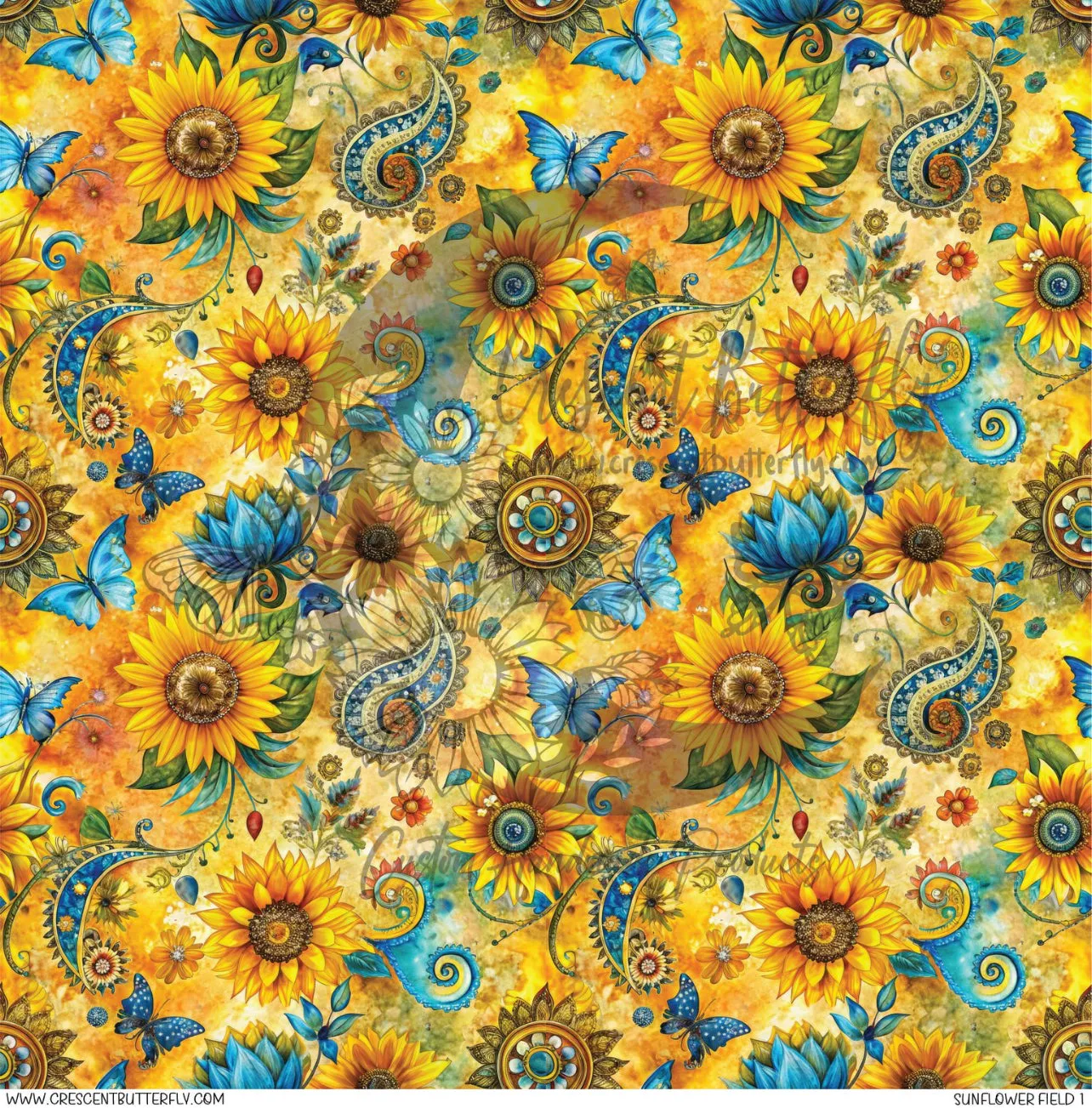 Sunflower Field 1 Printed Vinyl Sheet/Wrap