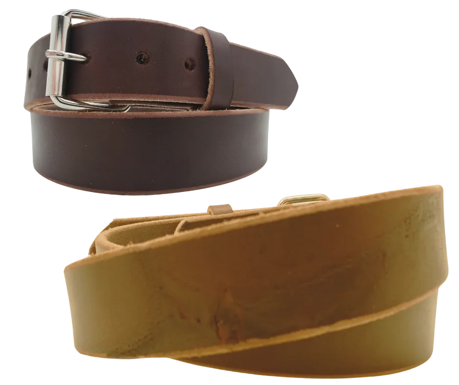 The "Yuma" 1 1/2" Heavy Bridle Leather Belt  (BLEMISHED)