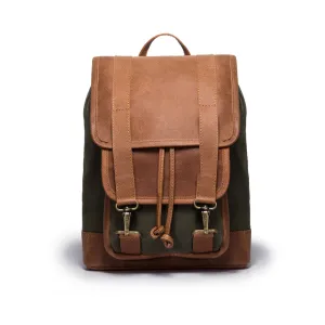 Tomcat  | Green | Cotton Canvas | Brown Leather