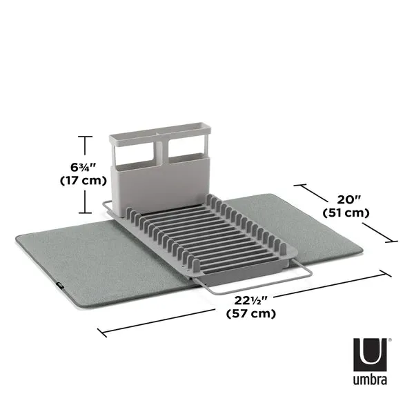 UDry Over the Sink Dish Rack with Dry Mat