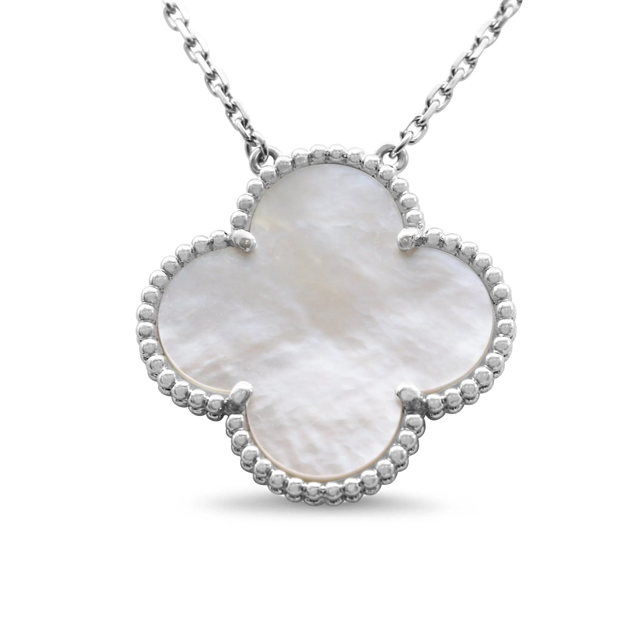 Van Cleef & Arpels Magic Alhambra Pendant / Necklace - 18ct White Gold MOP