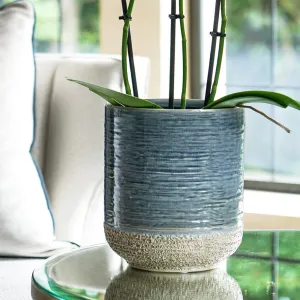 Vasto Denim Indoor Ceramic 17cm Pot