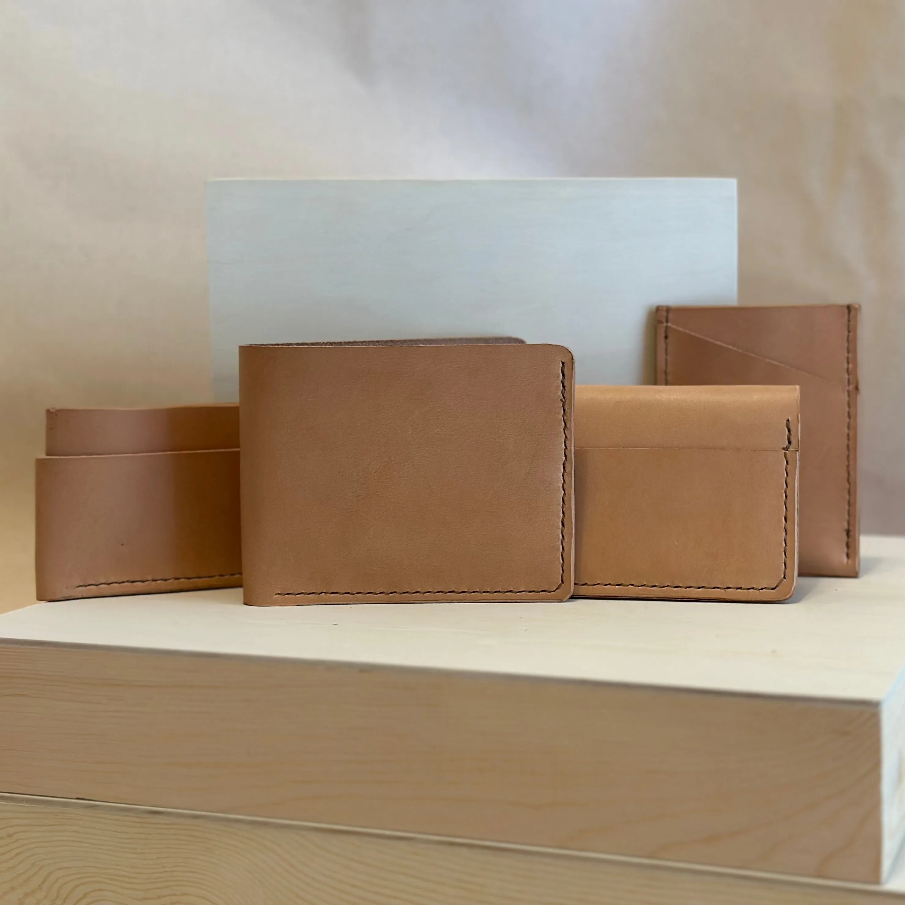 Veg Tan Six Card Leather Wallet