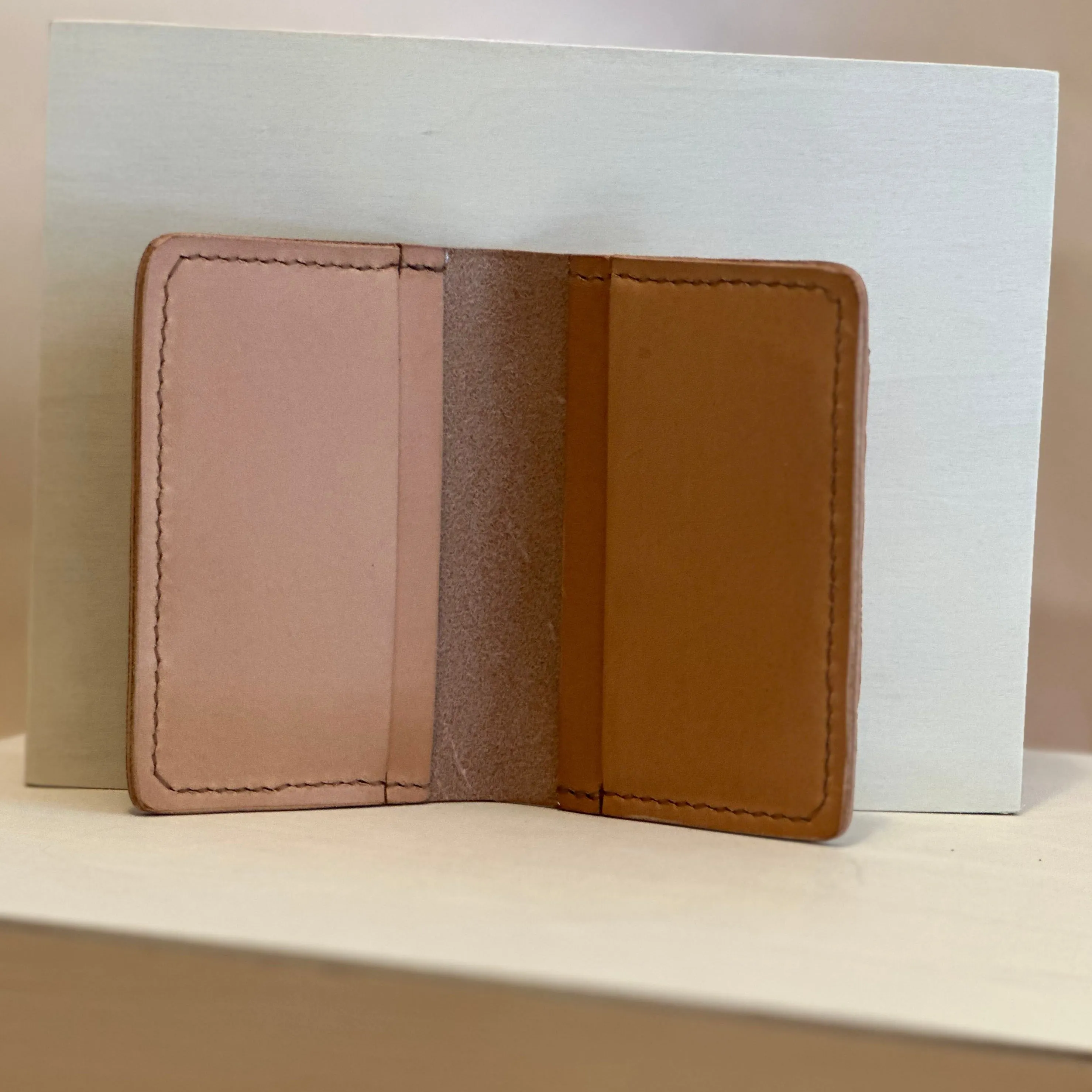 Veg Tan Six Card Leather Wallet