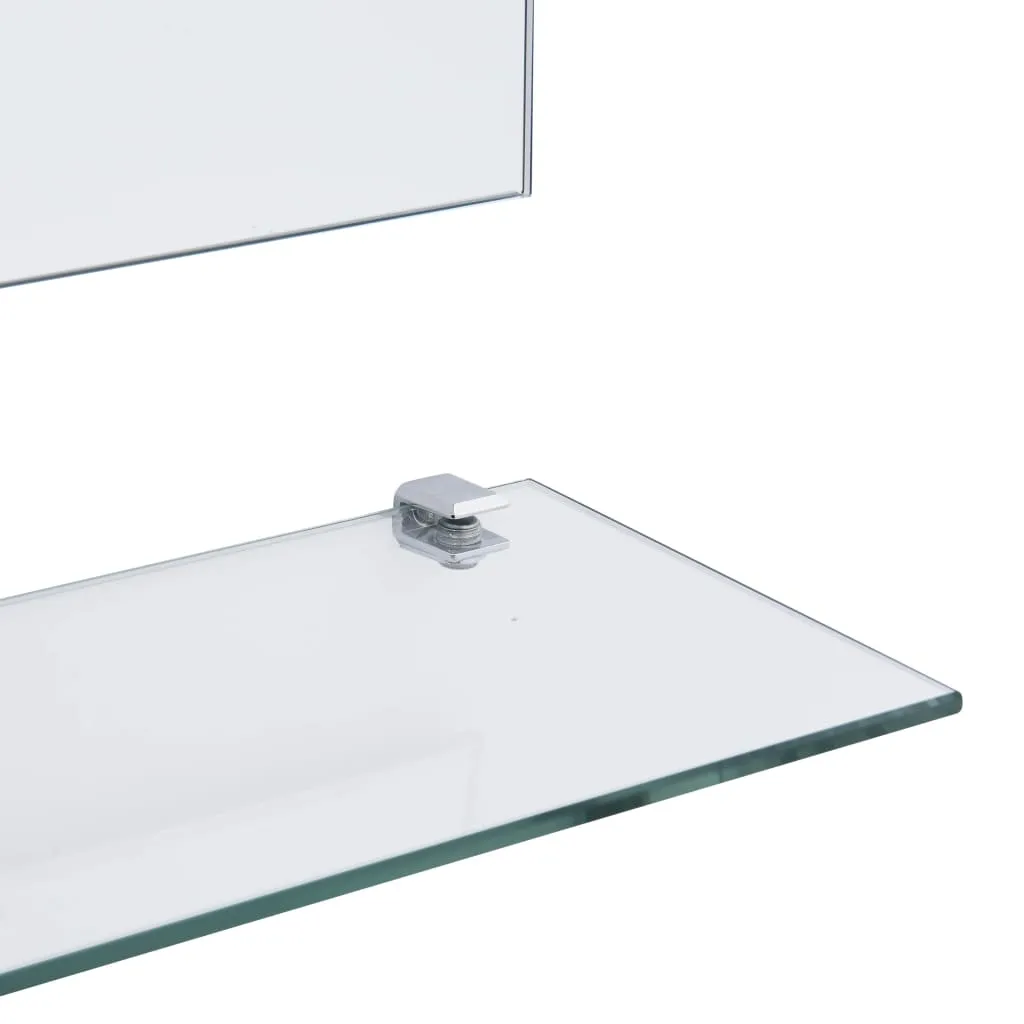 Wall Mirror with 5 Shelves Silver 50x60 cm