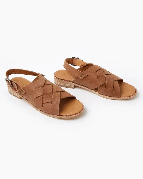 Walnut Emma Leather Sandal