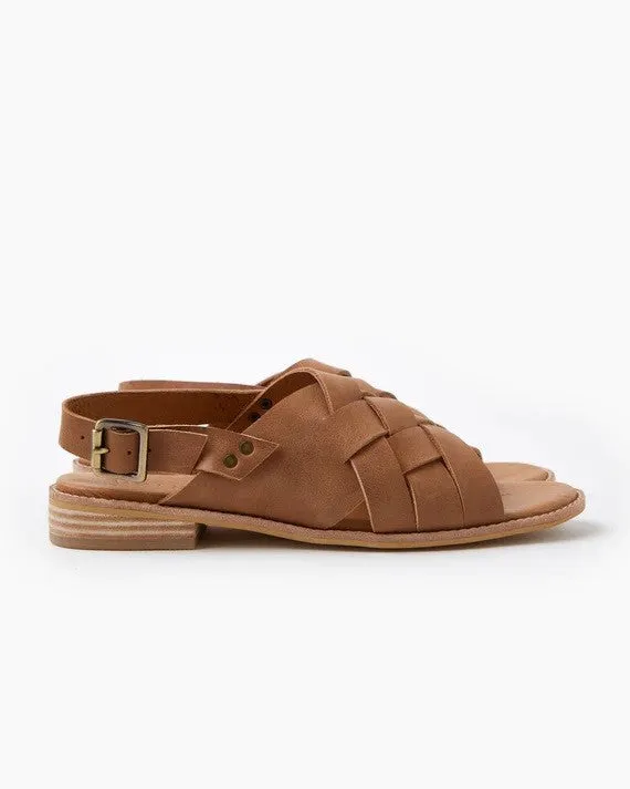 Walnut Emma Leather Sandal