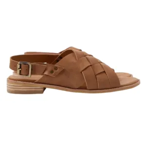 Walnut Emma Leather Sandal