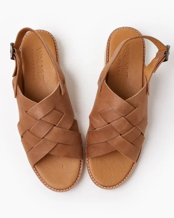 Walnut Emma Leather Sandal