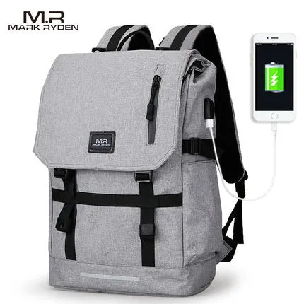 Waterproof Large Capacity 15.6 Inch Laptop Bag Man USB Design Backpack