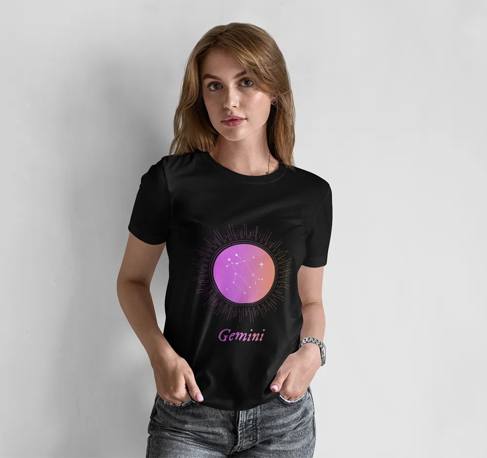 Womens Gemini Gradient Zodiac T-Shirt