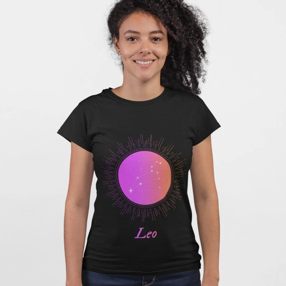 Womens LEO Gradient Zodiac T-Shirt