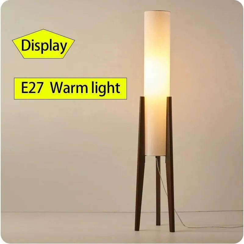 Wooden Twist Illuminate Modernize Decorative Lamp with Wooden Stand and Soft Fabric Shade