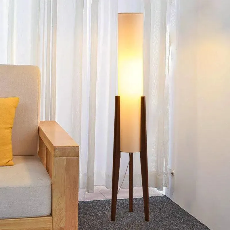 Wooden Twist Illuminate Modernize Decorative Lamp with Wooden Stand and Soft Fabric Shade