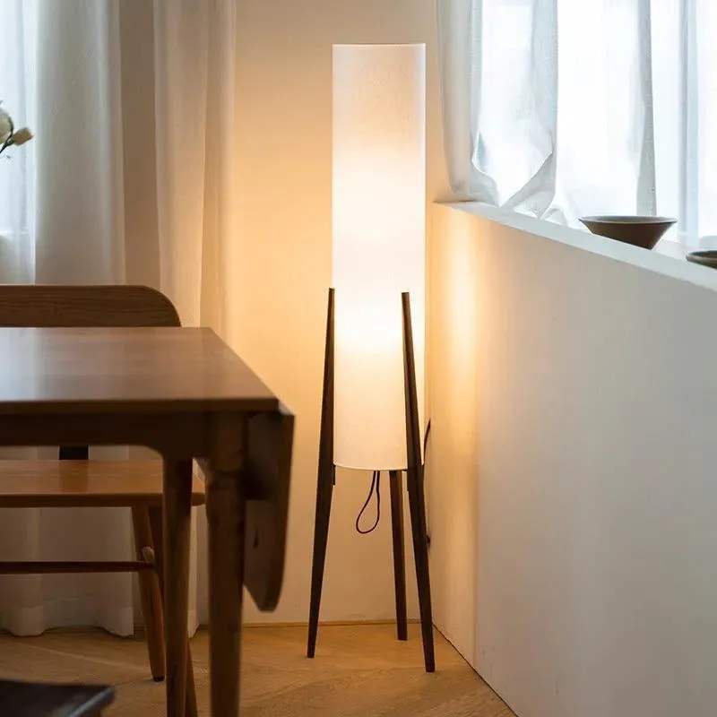 Wooden Twist Illuminate Modernize Decorative Lamp with Wooden Stand and Soft Fabric Shade