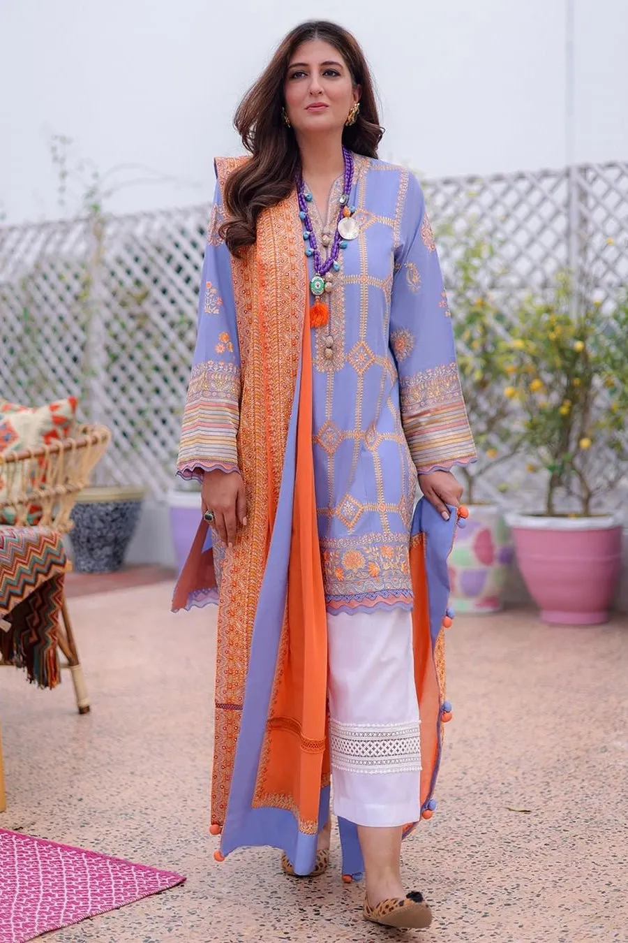 Zaha by Khadijah Shah Lawn Collection 2022 – LINA (ZL22-13 A)