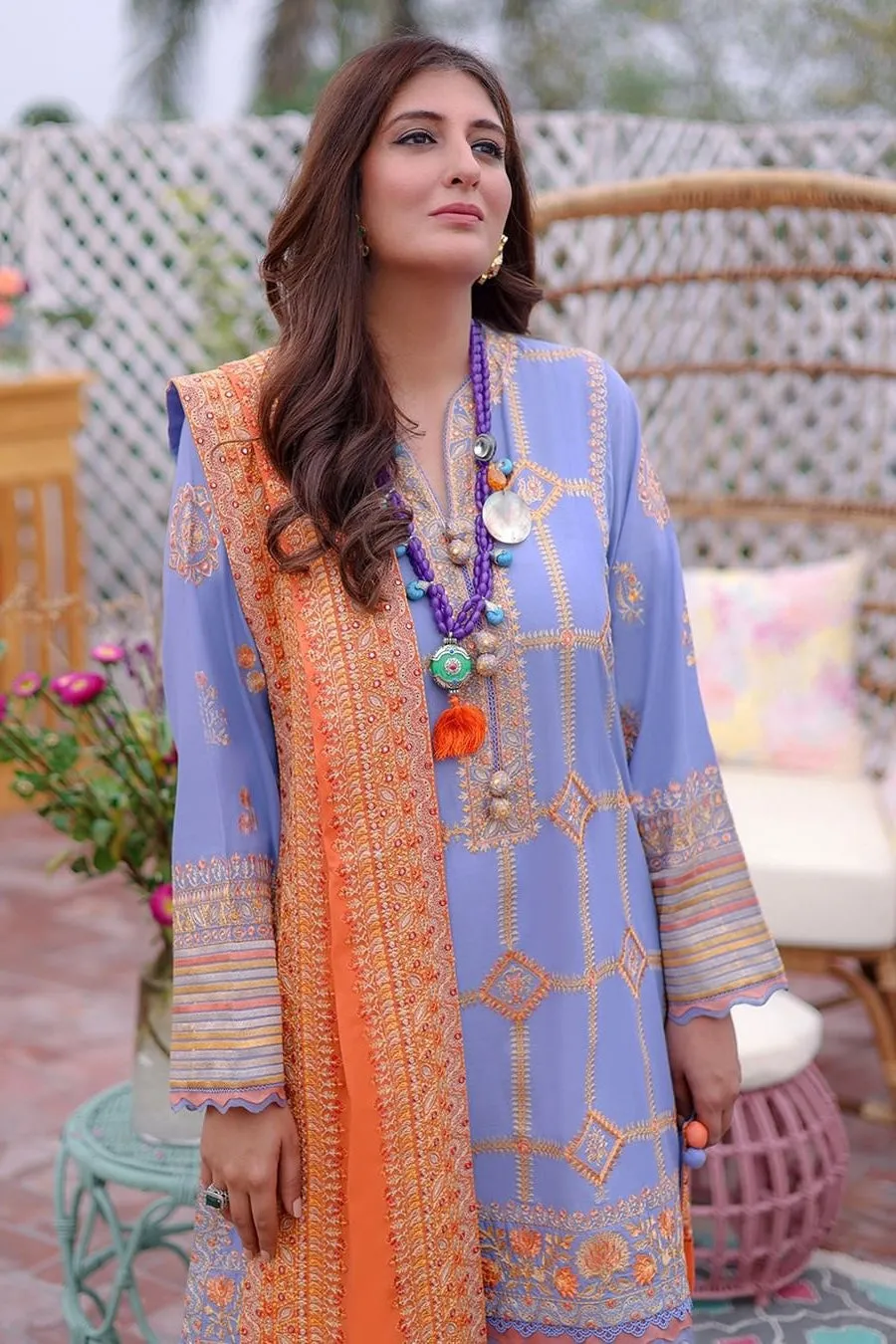 Zaha by Khadijah Shah Lawn Collection 2022 – LINA (ZL22-13 A)